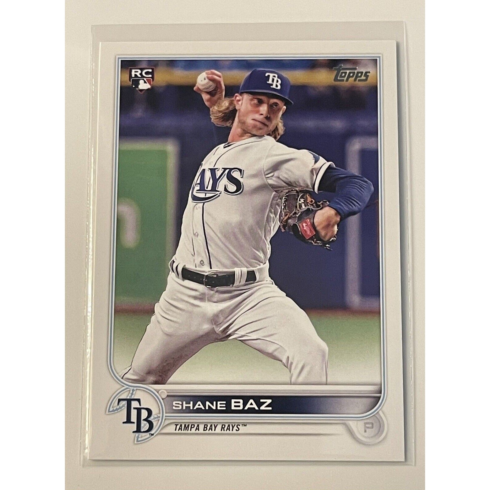 2022 Shane Baz RC Topps Series 2 baseball rookie card Tampa Bay Rays