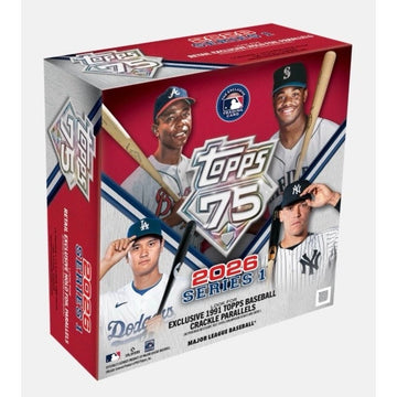 Sealed 2026 Topps MLB 75th Series 1 Baseball Mega Box Look Crackle Parallels