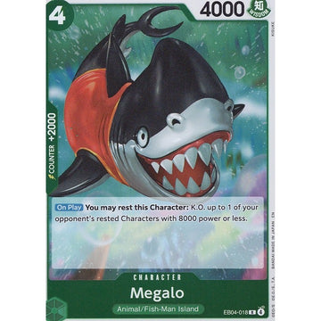 Megalo EB04-018 Rare English One Piece Card Game Egghead Crisis Fish-Man
