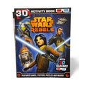 Star Wars Rebels vintage 3D activity book with games, posters, puzzles, and red-blue 3D glasses.