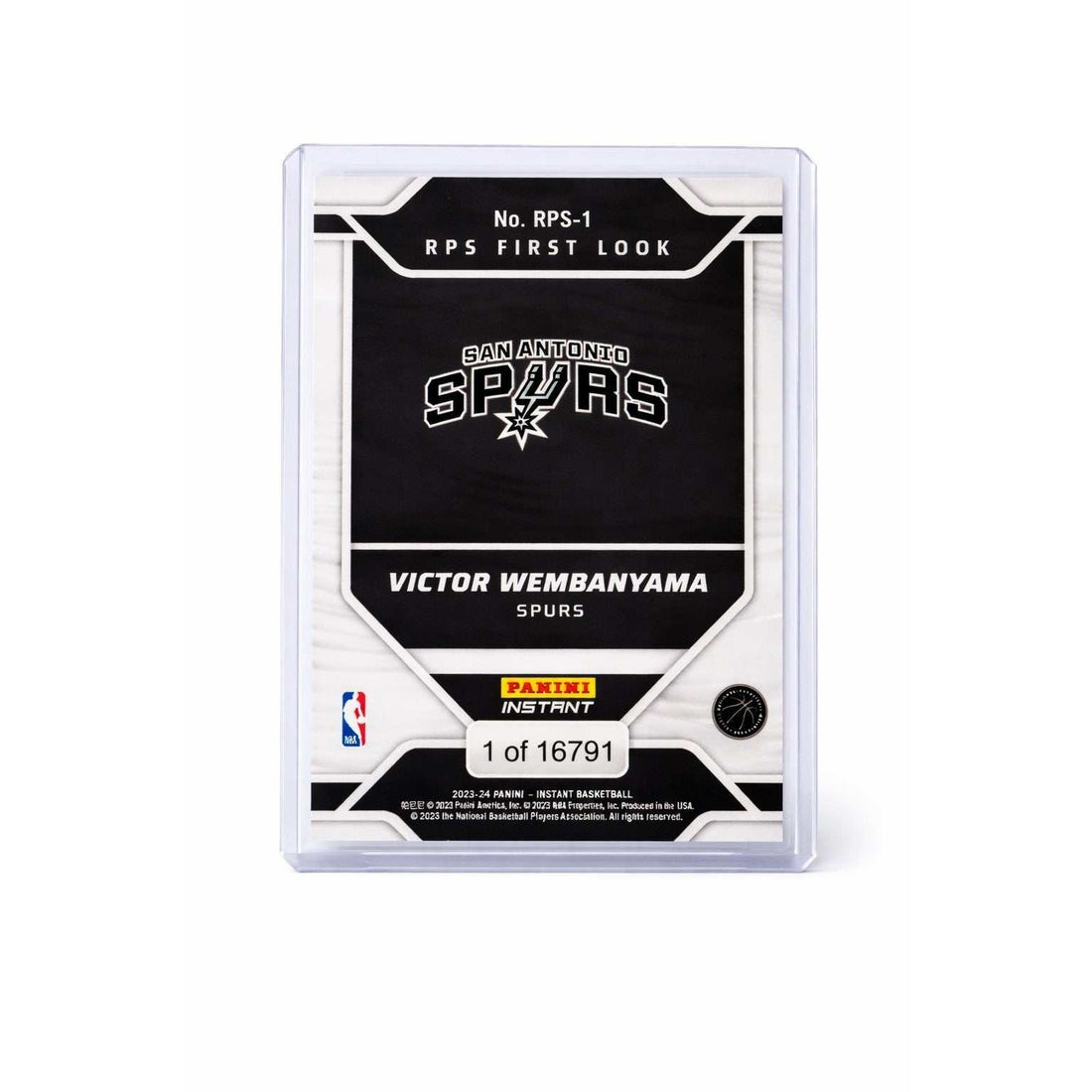 Low Print Run Victor Wembanyama RC 2023 Panini Instant RPS First Look Spurs