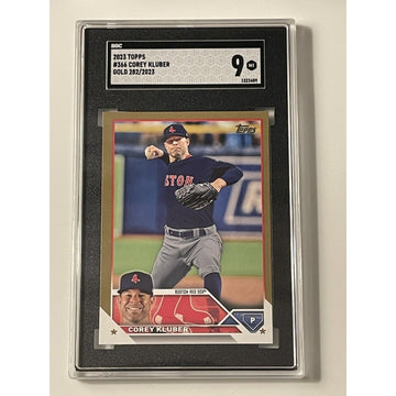 2023 Topps Series 2 Corey Kluber MLB Boston Red Sox Card #366 Gold Foil - PSA 9*
