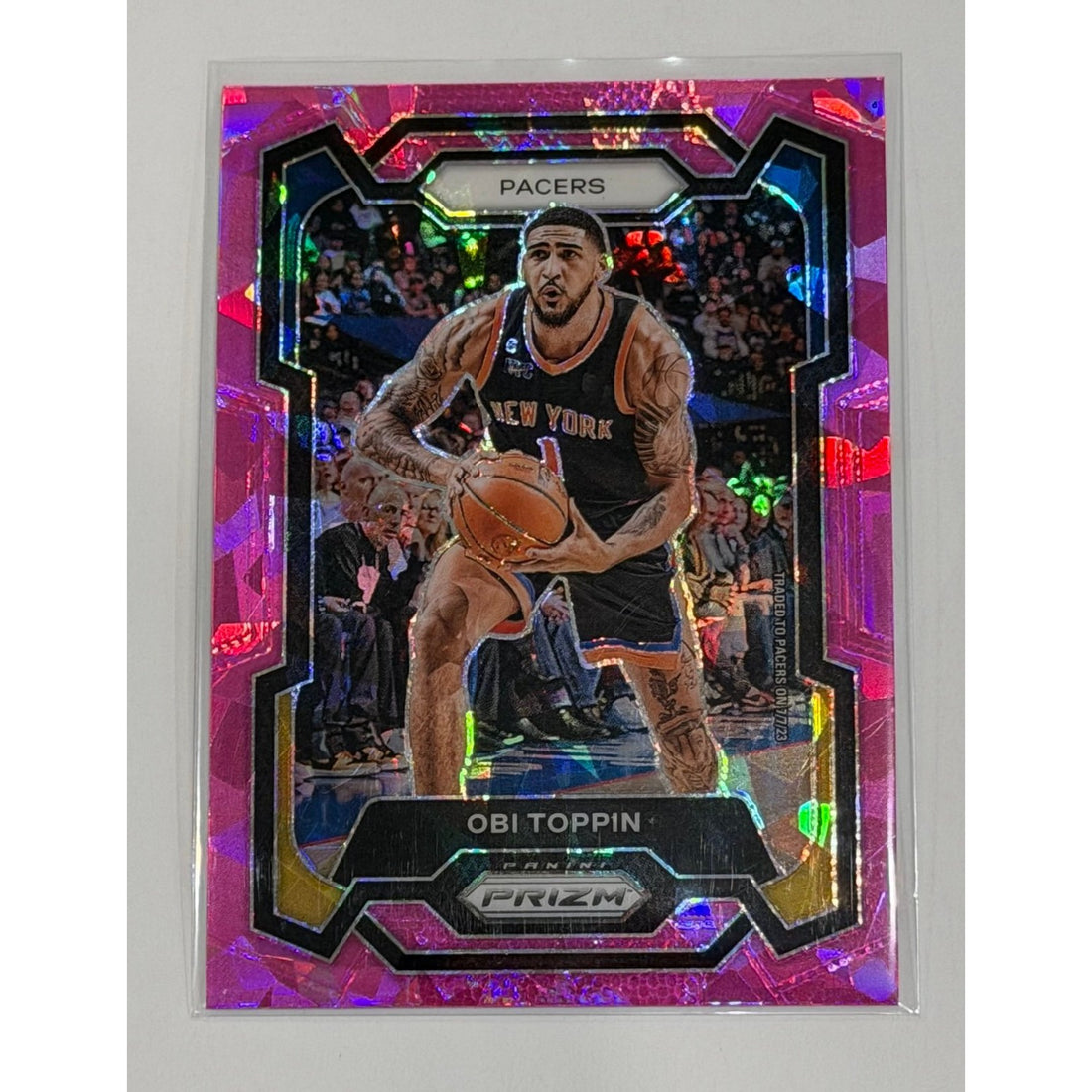 Obi Toppin Panini Obi Toppin 2023 Panini Prizm Pink Ice 249 NBA Indiana Pacers Card