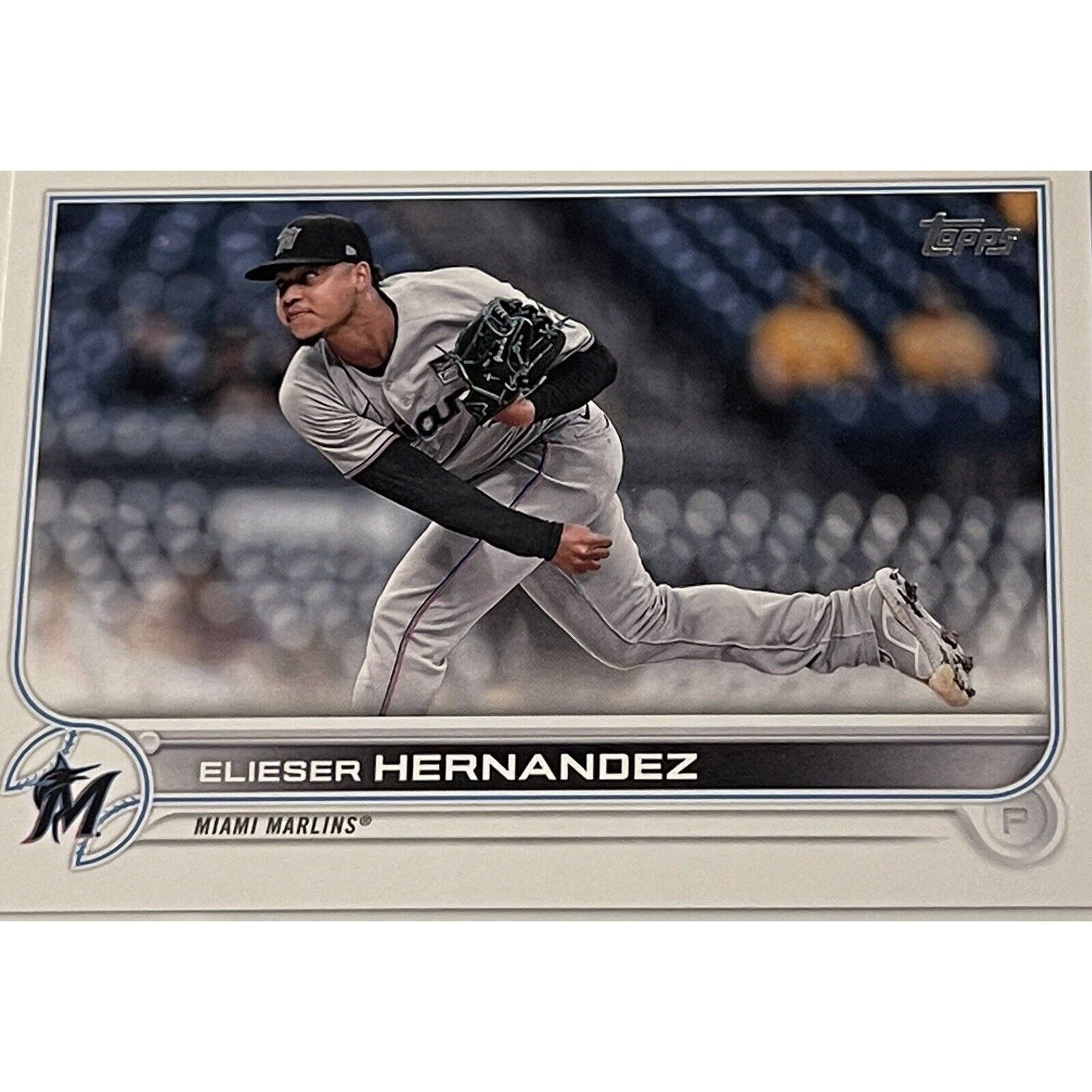2022 Topps Series 1 Elieser Hernandez - 1st Edition Card #9 - MLB Miami Marlins*