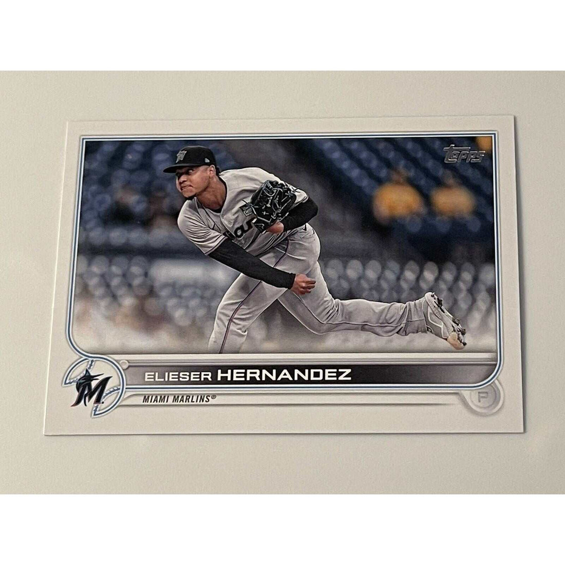 2022 Topps Series 1 Elieser Hernandez Miami Marlins baseball card #9