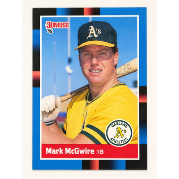 1988 Donruss Mark McGwire #256 Oakland Athletics baseball card, front