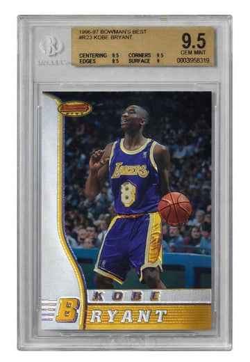 Kobe Bryant RC 1996-97 Bowman’s Best #R23 BGS 9.5 GEM MINT NBA Lakers