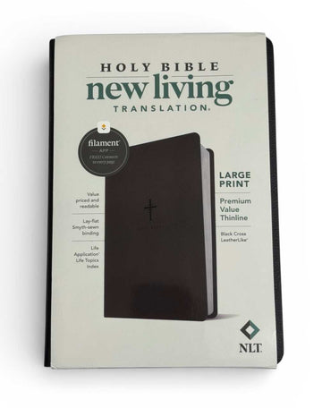 Large print Holy Bible New Living Translation with Filament app, free offer