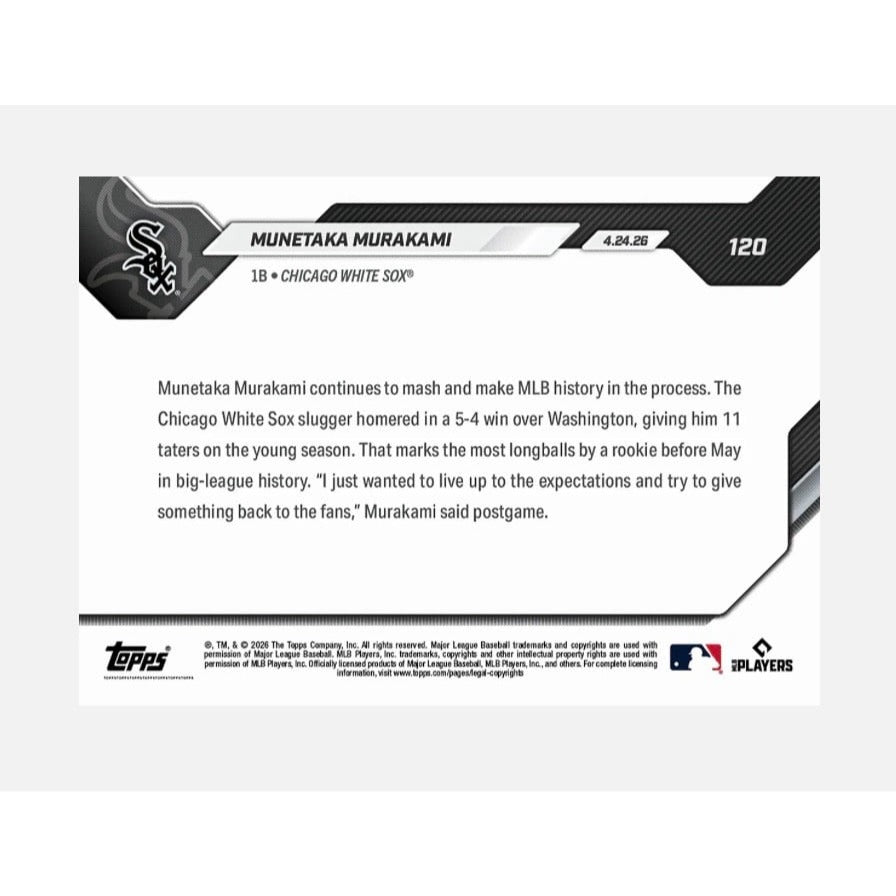7294 Printed Munetaka Murakami RC 2026 MLB Topps NOW Card 120 White Sox #120