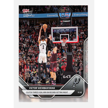 2869 PR Victor Wembanyama 2025-26 NBA Topps NOW Card #49 Spurs NBA Star