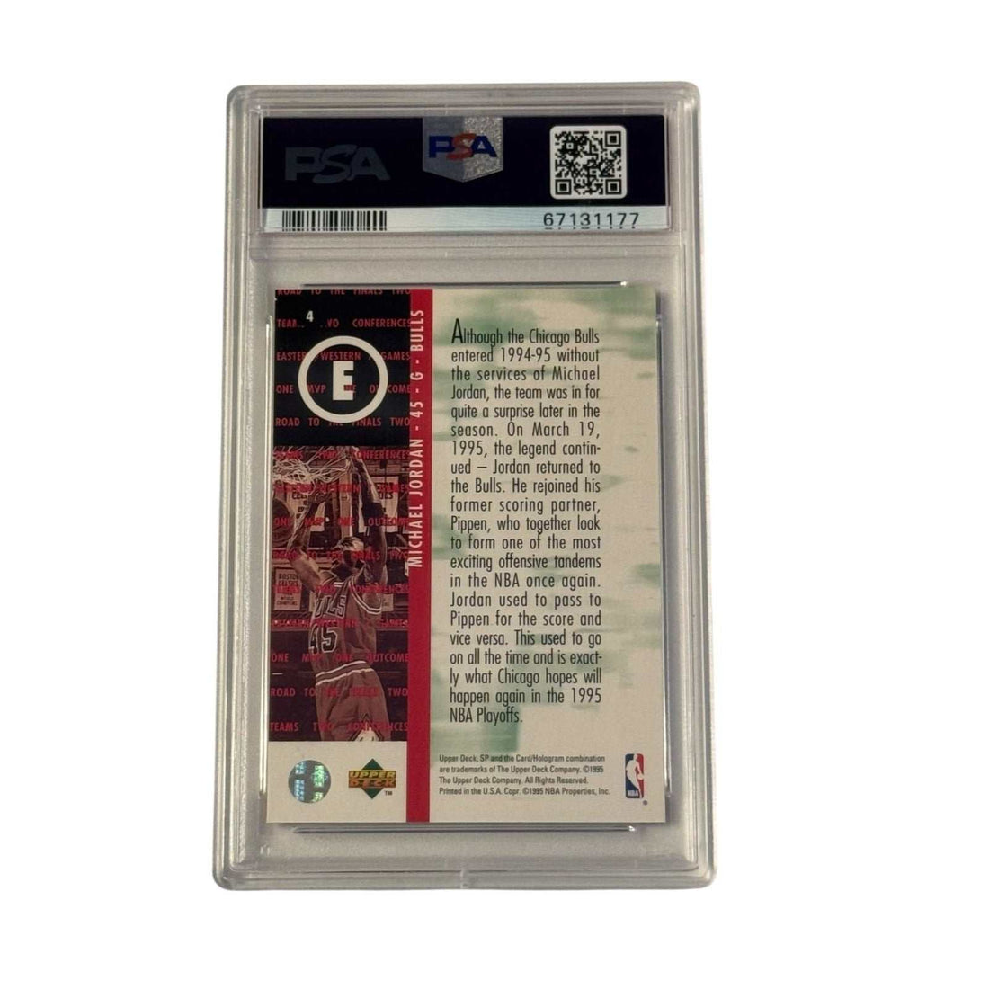 1994 Upper Deck SP Championship Michael Jordan #4 PSA 6 EX MT Chicago Bulls basketball card in protective slab