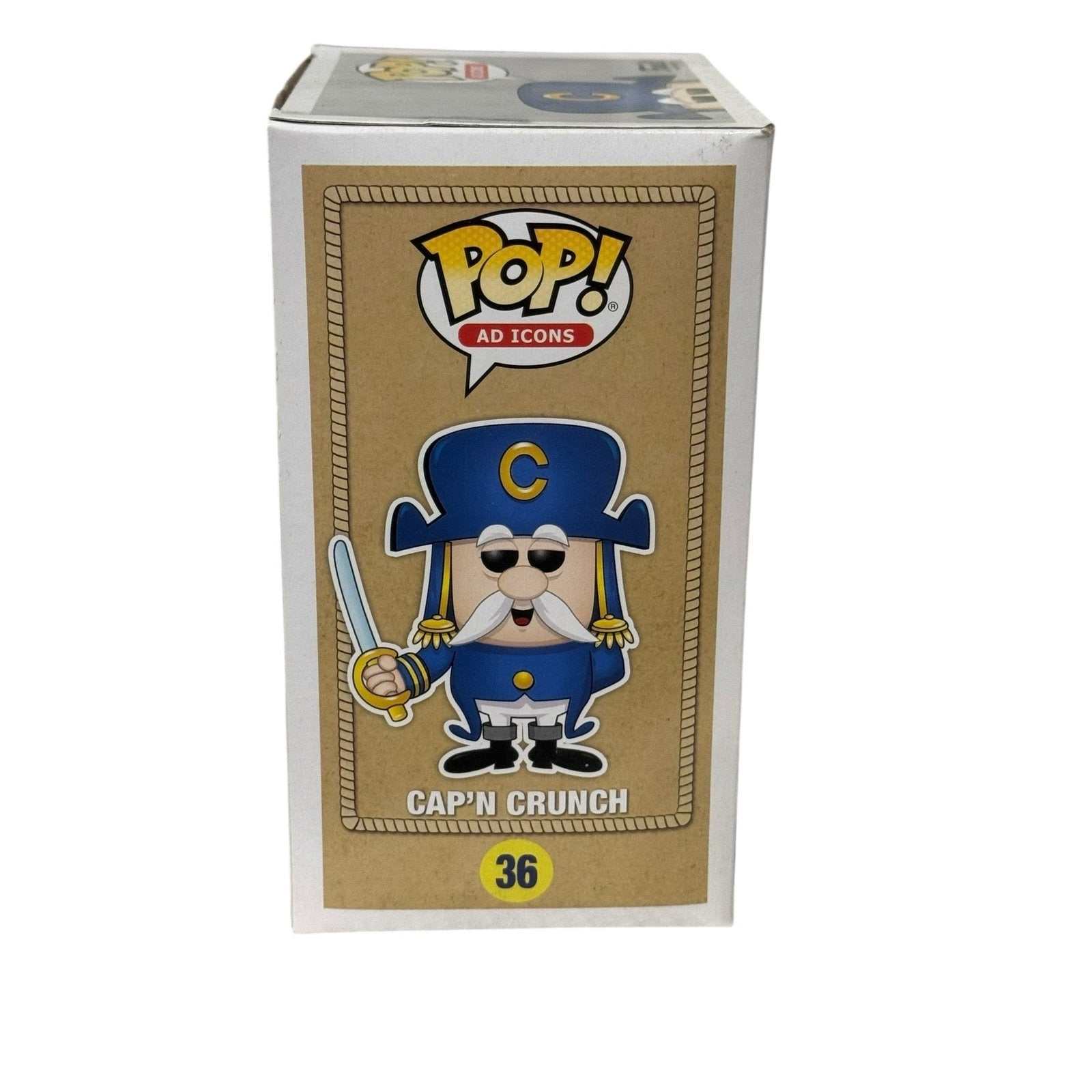 Funko Pop Ad Icons Cap'n Crunch 36 collectible vinyl figure in box with cereal mascot design