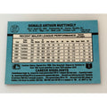 1988 Donruss Don Mattingly #217 New York Yankees baseball card, back