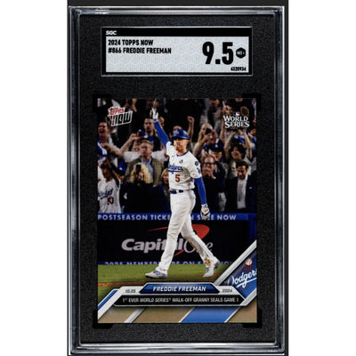 2024 Topps Now! Freddie Freeman 1st World Series Grand Slam W/Off HR 866 SGC 9.5