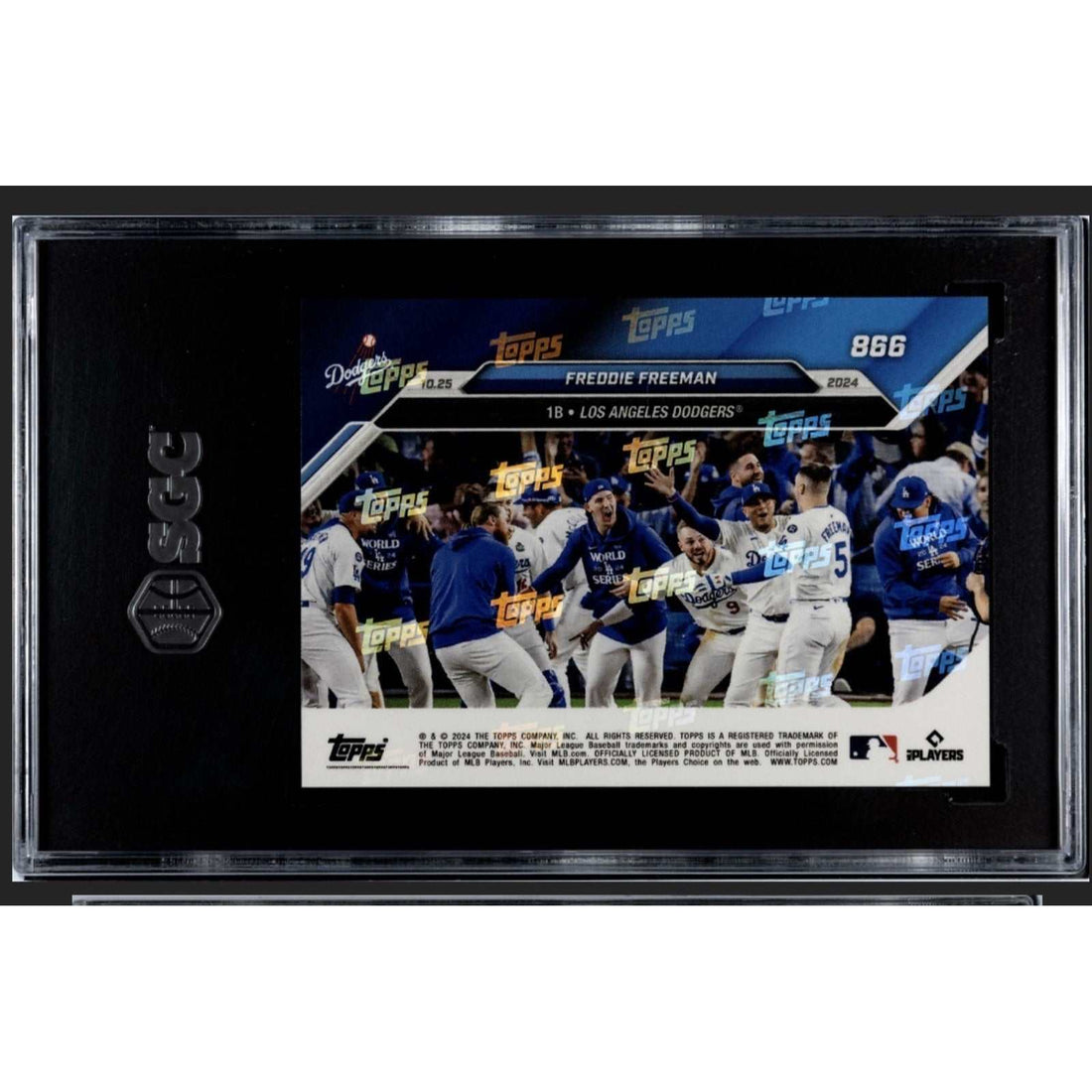 2024 Topps Now Freddie Freeman 1st World Series Grand Slam collectible card SGC 9.5
