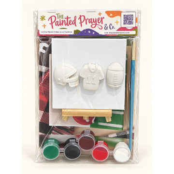 The Painted Prayer Football Paint Kit Kids Christian Craft Activity Set