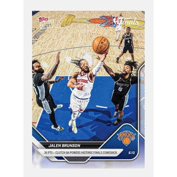 Limited PR NM 2025-26 Topps NOW Jalen Brunson #337 NBA Finals Historic Comeback