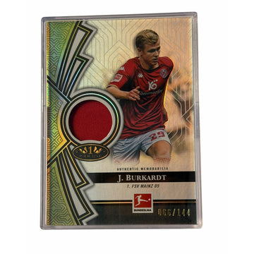 /144 Jonathan Burkardt 2022-23 Topps Tier One Relic Jersey Bundesliga Futbol