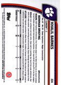 Khalil Barnes Bowman Khalil Barnes 1st Bowman 2024 Bowman Chrome U Clemson S Football