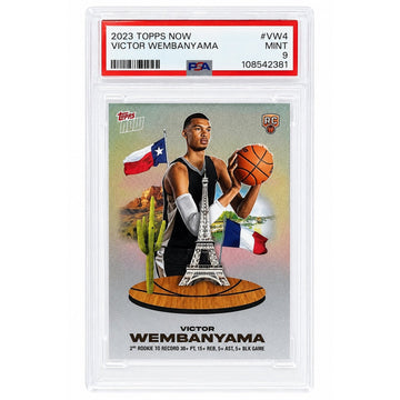 ONLY 7742 Printed Victor Wembanyama RC 2023-24 Topps NOW VW-4 PSA 9 Spurs