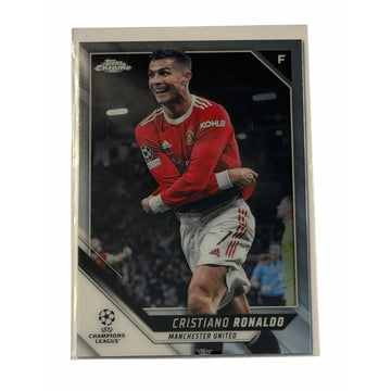 Cristiano Ronaldo 2022 Topps Chrome UEFA #10 Manchester United Soccer Card