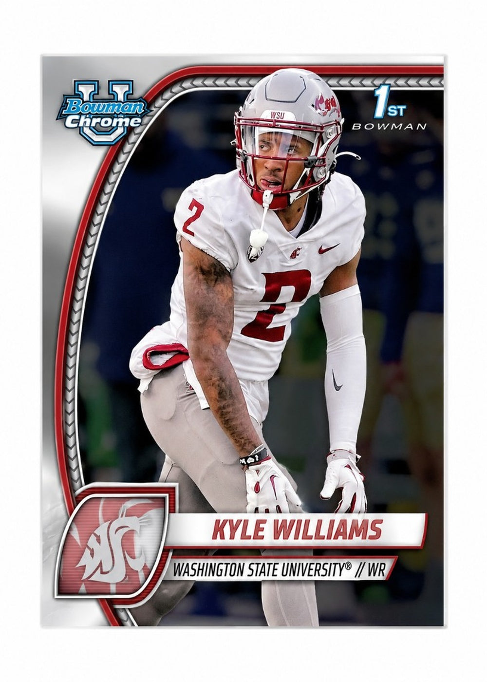 Kyle Williams Bowman Kyle Williams 1st Bowman 2024 Bowman Chrome U 118 Washington State WR