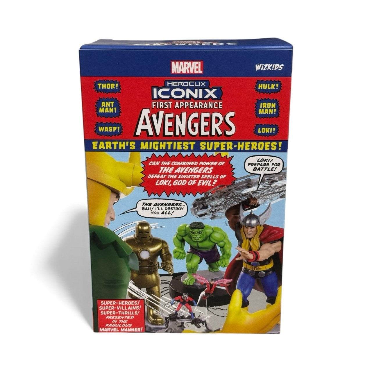 Marvel HeroClix ICONIX First Appearance Avengers Loki collectible set sealed box