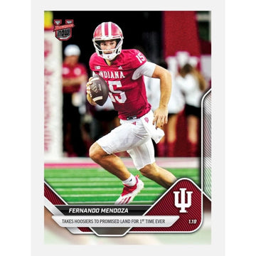 Fernando Mendoza RC 2025 Bowman U NOW #67 Indiana Hoosiers Heisman Champ