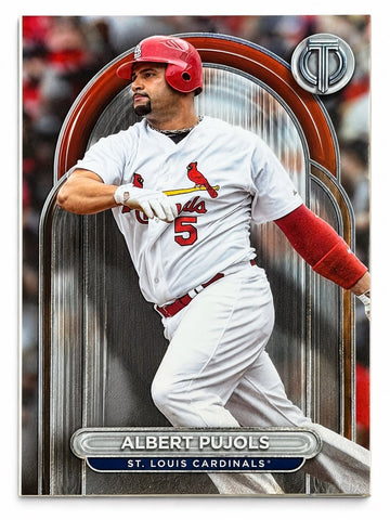 2023 Topps Tribute Albert Pujols #57 MLB Cardinals Chrome Baseball Card HOF front