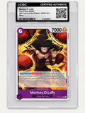 2024 One Piece Monkey D. Luffy OP07-073 500 Years Future CGC AUTH ENGLISH front