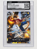 2023 One Piece Japanese Monkey D. Luffy P-035 Promo CGC AUTH front