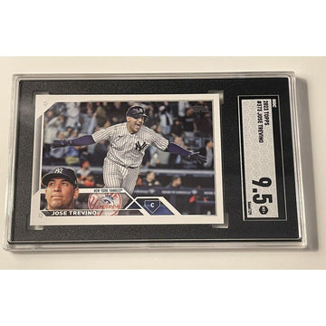 Jose Trevino 2023 Topps New York Yankees card graded SGC 9.5 in protective case