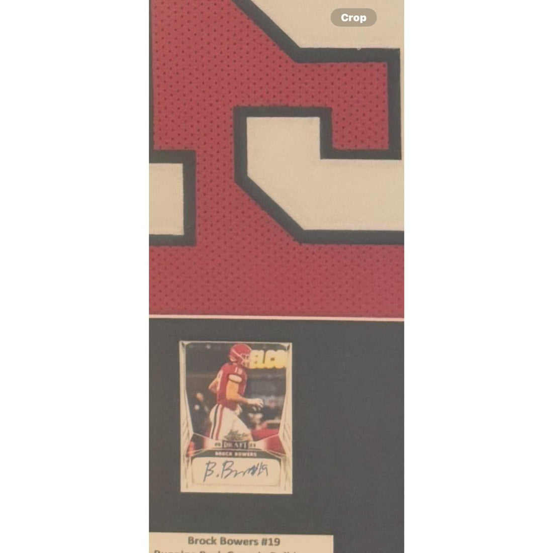 Brock Bowers #19 Georgia Bulldogs framed red jersey with 2022-23 CFP Championship patches and signed memorabilia