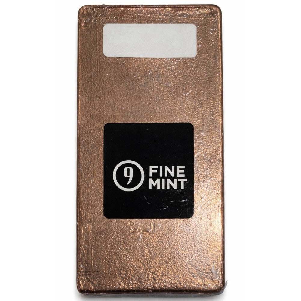 100 oz Copper Bar 9Fine Mint .999 Fine Copper Cast Poured Bullion 7 lb in original wrapping