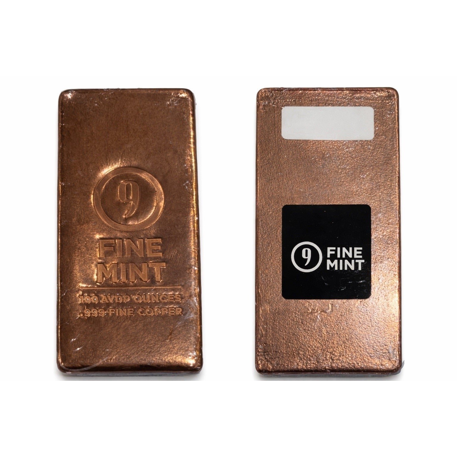100 oz Copper Bar 9Fine Mint .999 Fine Copper Cast Poured Bullion 7 lb In Hand