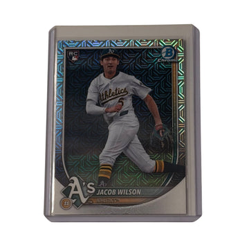 Jacob Wilson RC 2025 Bowman Chrome #9 Mojo Refractor MLB Athletics Rookie