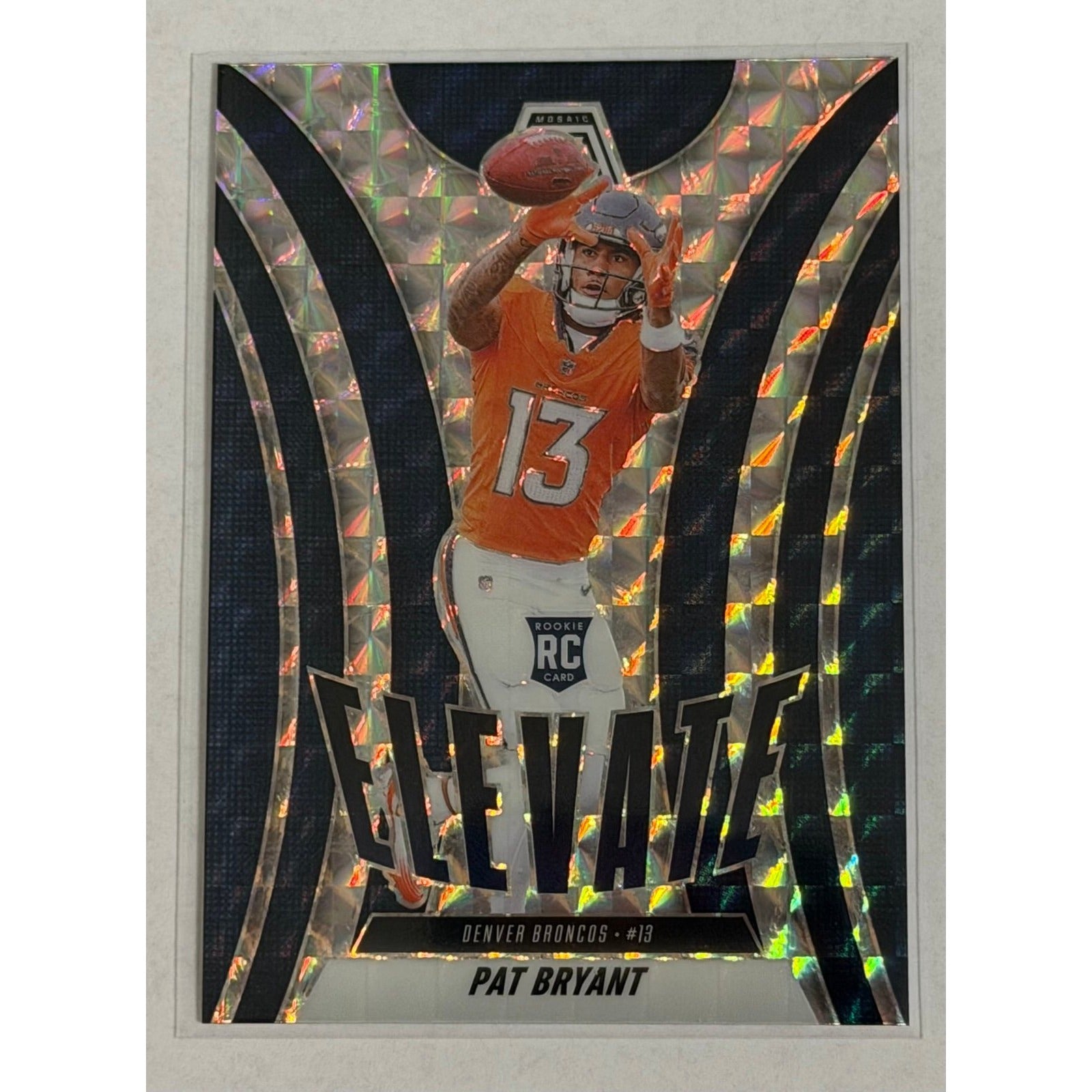 Pat Bryant Panini Pat Bryant RC 2025 Panini Mosaic Elevate 4 NFL Denver Broncos Rookie Card