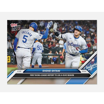 Shohei Ohtani 2024 Topps NOW #616 MLB Dodgers 43 HR 43 SB Historic Season