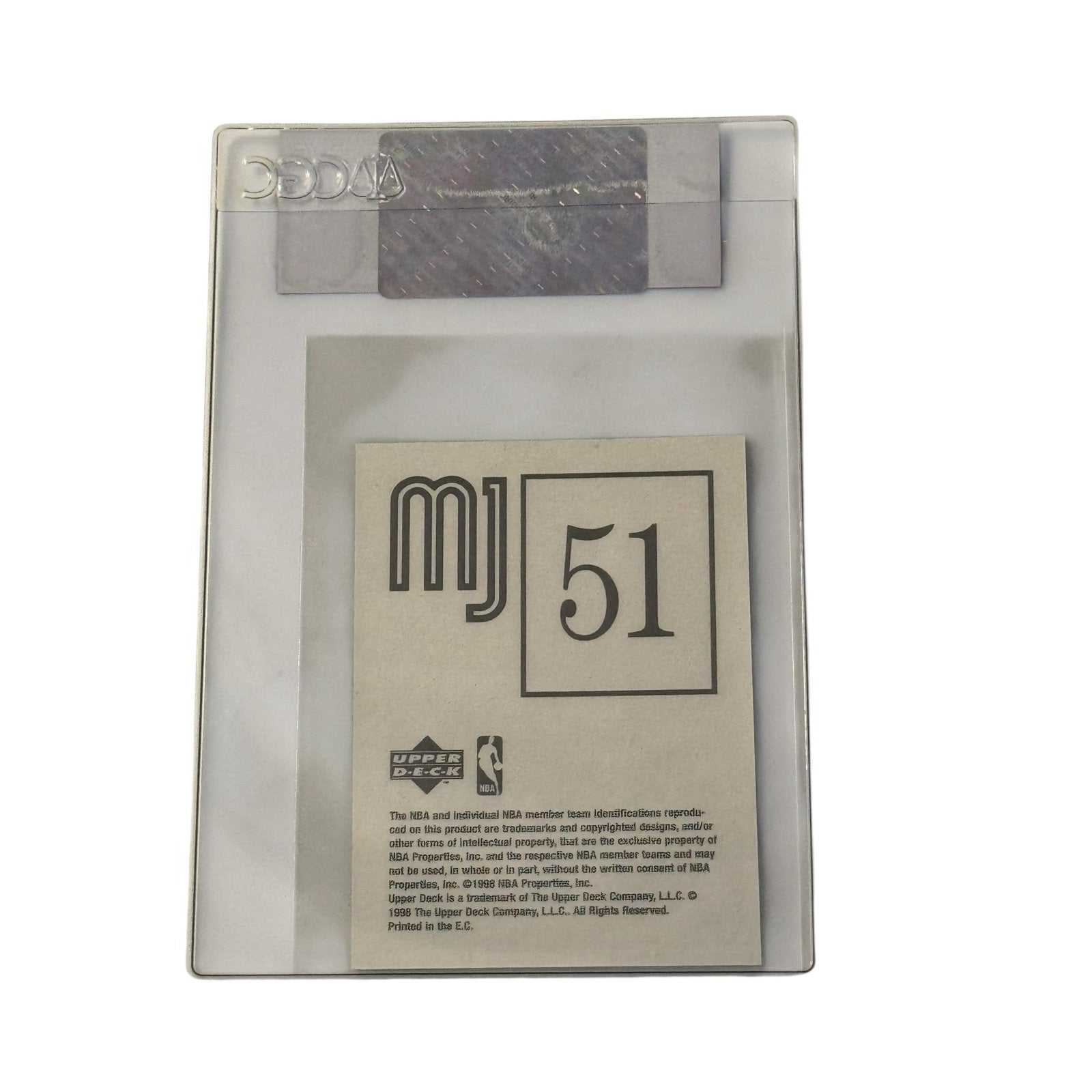 1998-99 Upper Deck MJ Stickers Michael Jordan #51 CGC Certified Authentic sealed sticker in protective sleeve