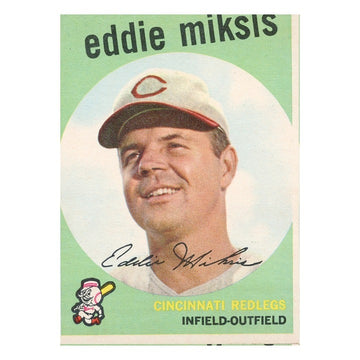 Eddie Miksis 1959 Topps #58 MLB Cincinnati Redlegs Vintage VG Raw Card