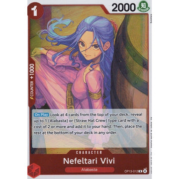 Nefeltari Vivi OP13-012 Rare English One Piece Card Game Carrying His Will
