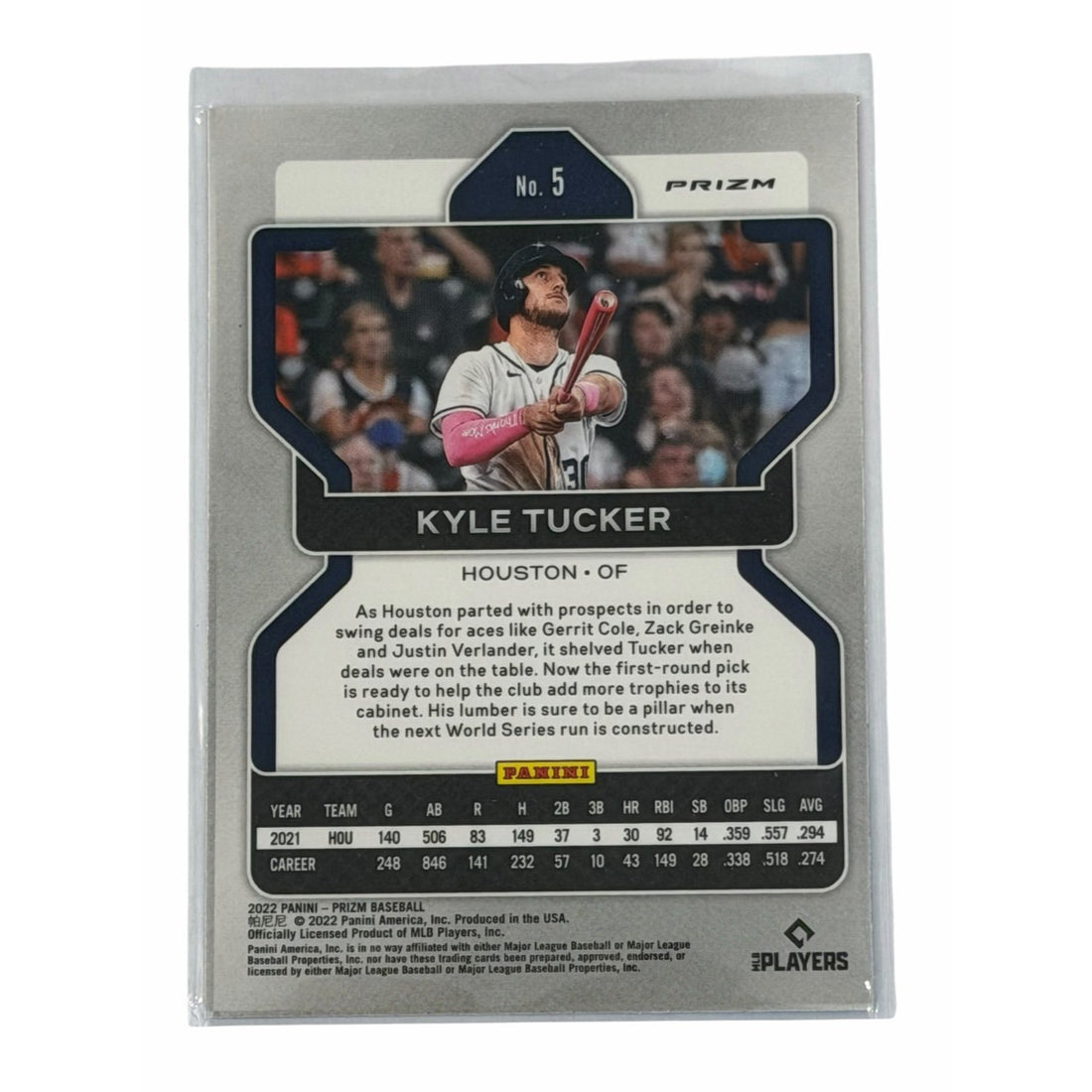 Kyle Tucker Panini Kyle Tucker 2022 Panini Prizm Red White Blue REFRACTOR Houston Astros 5 NM