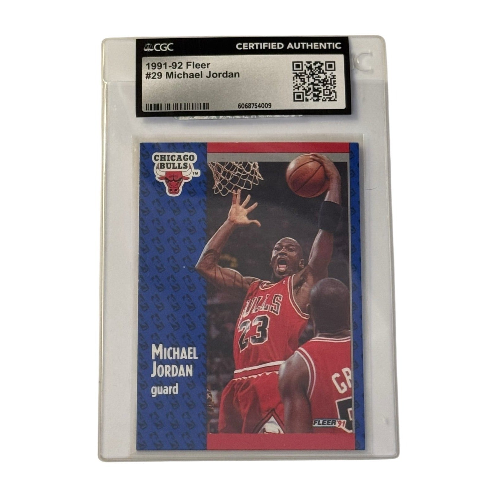 1991-92 Fleer Michael Jordan basketball card CGC Certified Authentic Chicago Bulls NBA