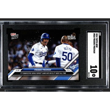 2 STARS! Freddie Freeman/Betts World Series HRs 2024 MLB Topps NOW #868 SGC 9.5*
