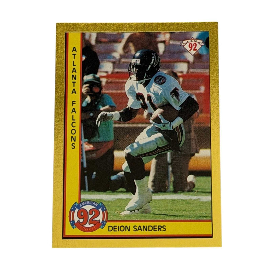 Vintage Deion Sanders 1992 American Sports Vintage Deion Sanders 1992 American Sports Monthly Card NFL Atlanta Falcons