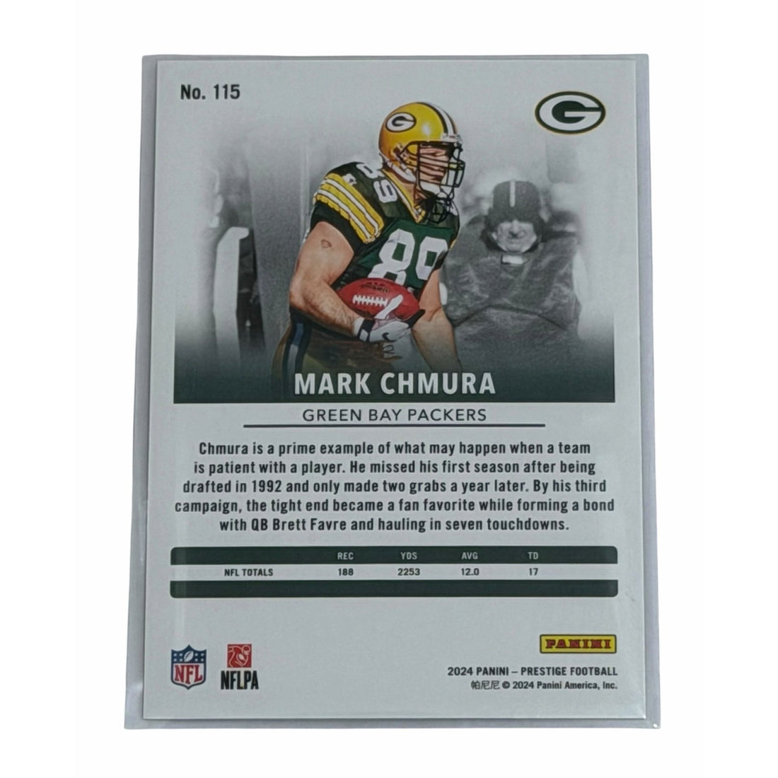 Mark Chmura Panini Mark Chmura 2024 Panini Prestige Xtra Points Red /999 NFL Packers 115 NM