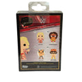 Funko Pop Pin WWE Ric Flair collectible enamel pin in packaging with WWE wrestlers display