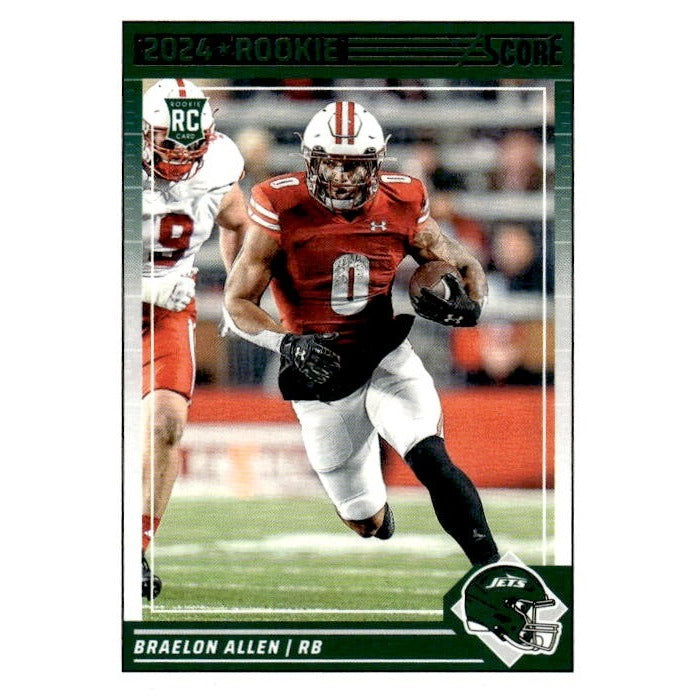 2024 NFL Score Football Braelon Allen RC* New York Jets #390 Near Mint or Better