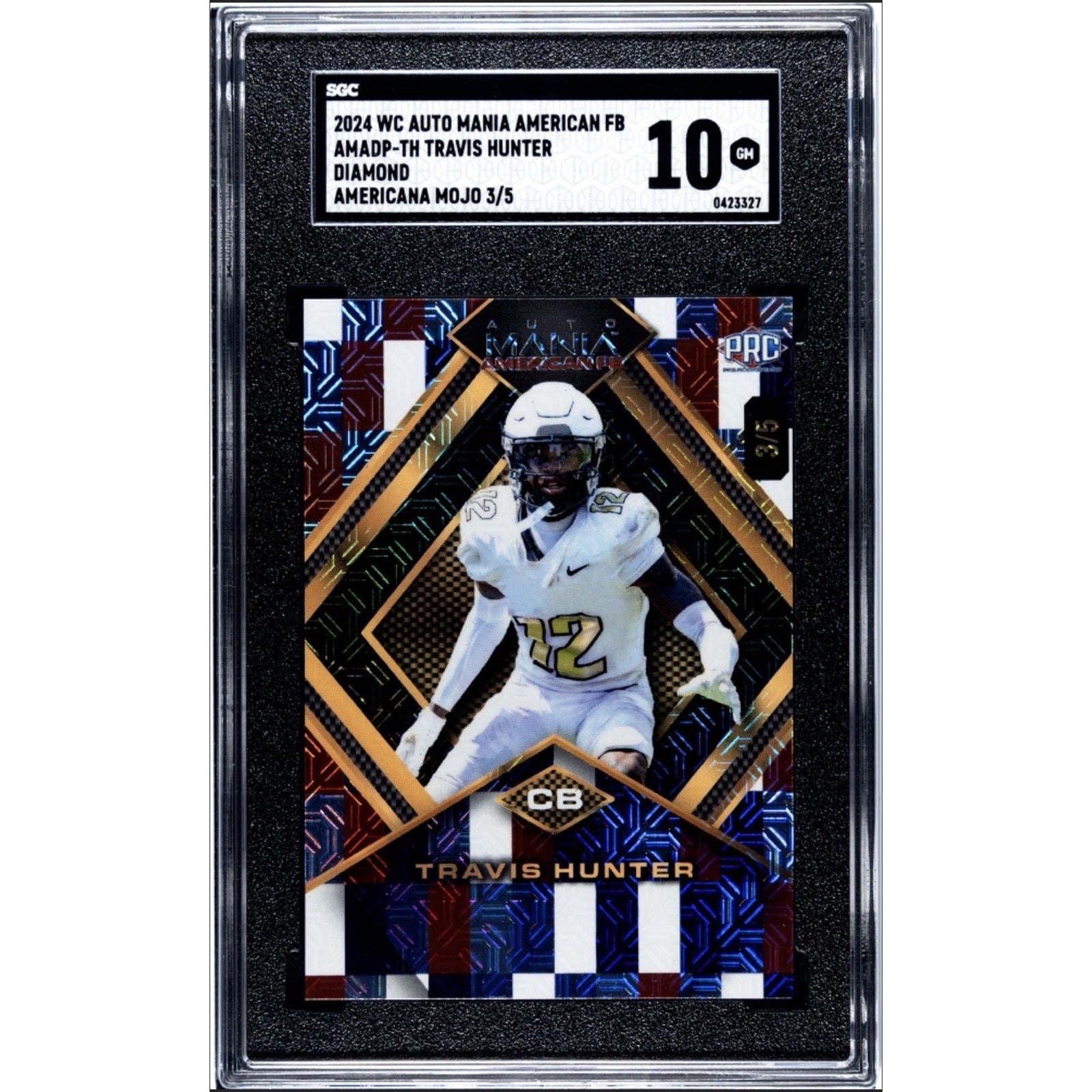 3/5 Travis Hunter 2024 Mania American PRC Heisman Winner 2025 NFL Draft - SGC 10