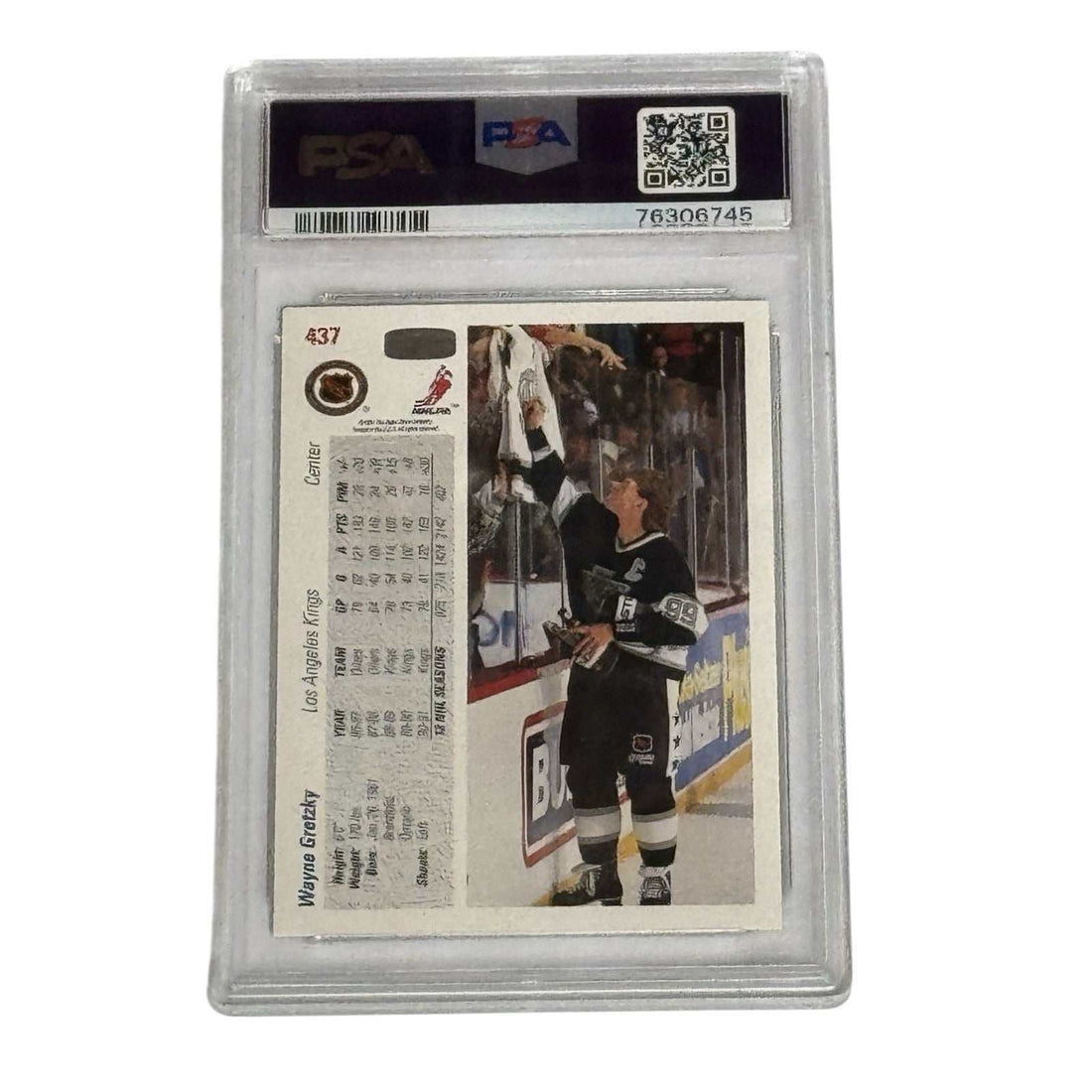 1991 Upper Deck French Wayne Gretzky #437 PSA 9 Los Angeles Kings hockey card